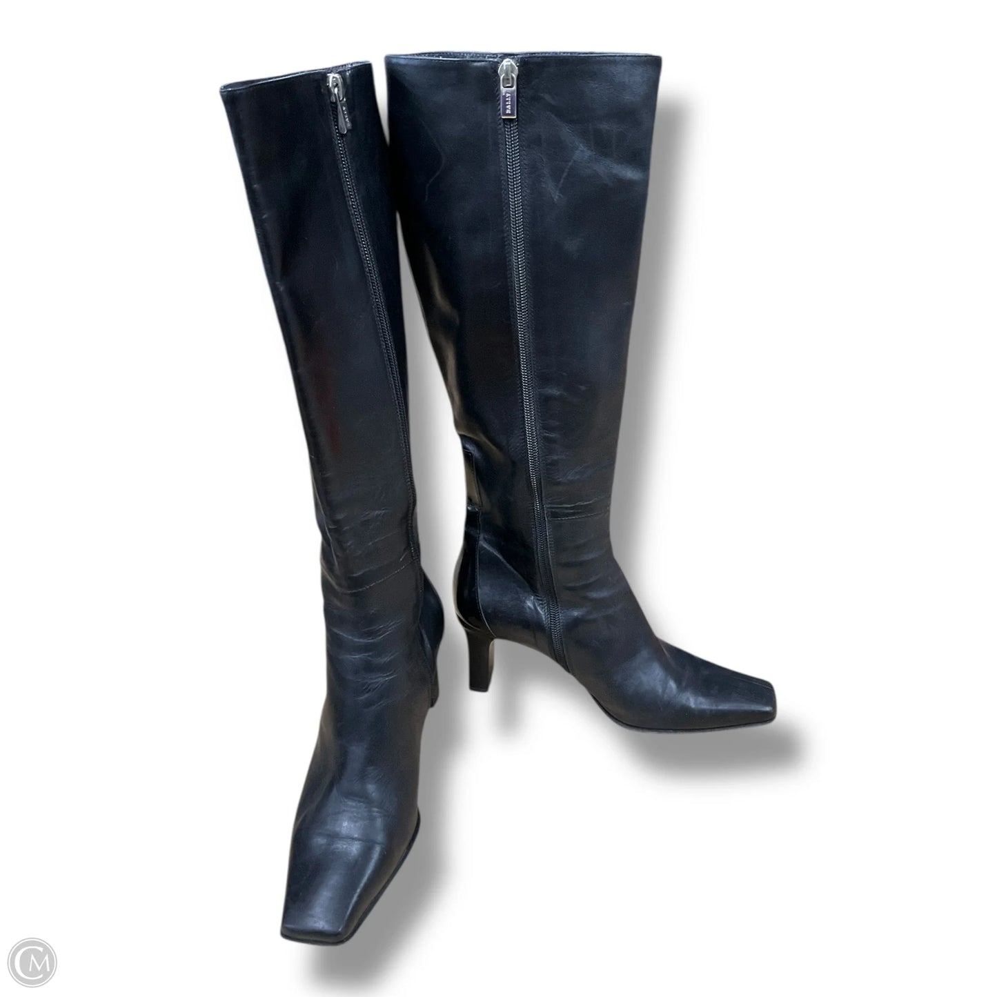 Boots Mid-calf Heels By Bally In Black, Size: 8