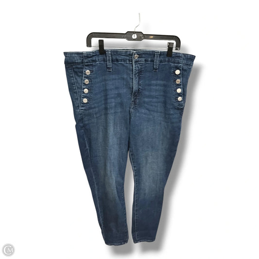 Jeans Jeggings By Gap In Blue Denim, Size: 20