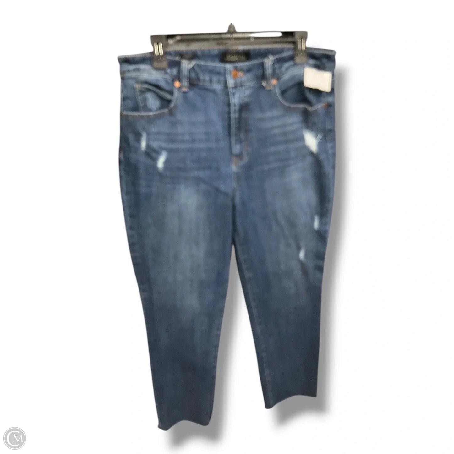 Jeans Straight By Talbots In Blue Denim, Size: 12