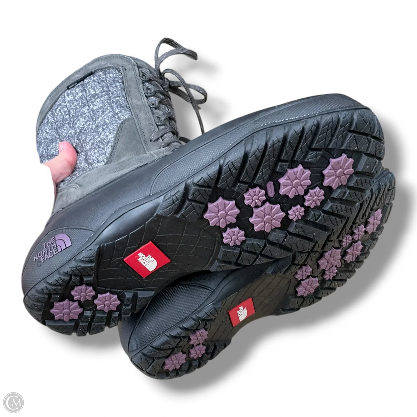 Boots Snow By The North Face In Grey & Purple, Size: 8.5