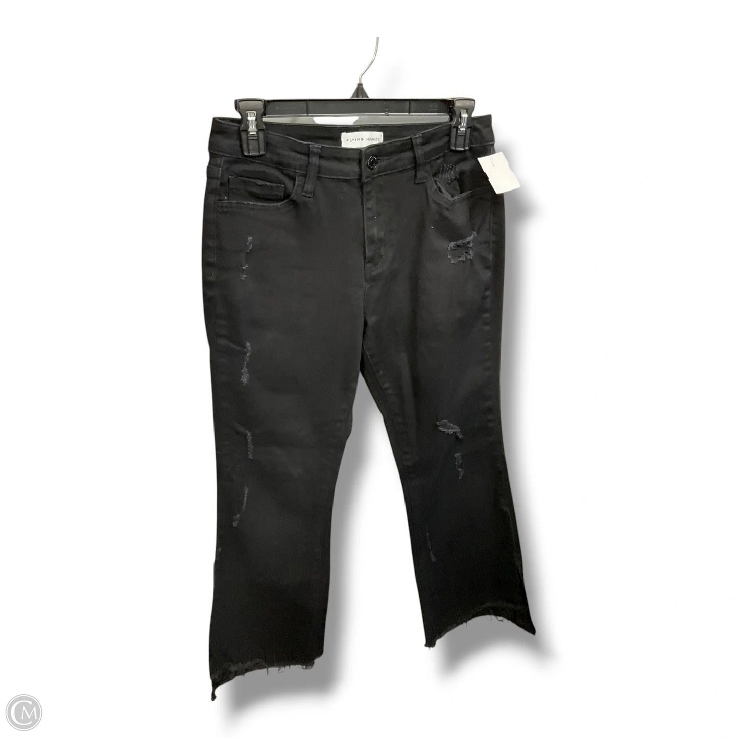Jeans Flared By Flying Monkey In Black Denim, Size: 8
