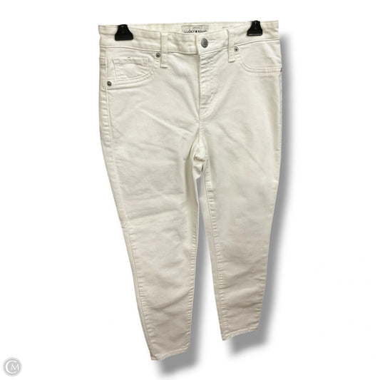 Jeans Skinny By Lucky Brand In White Denim, Size: 4