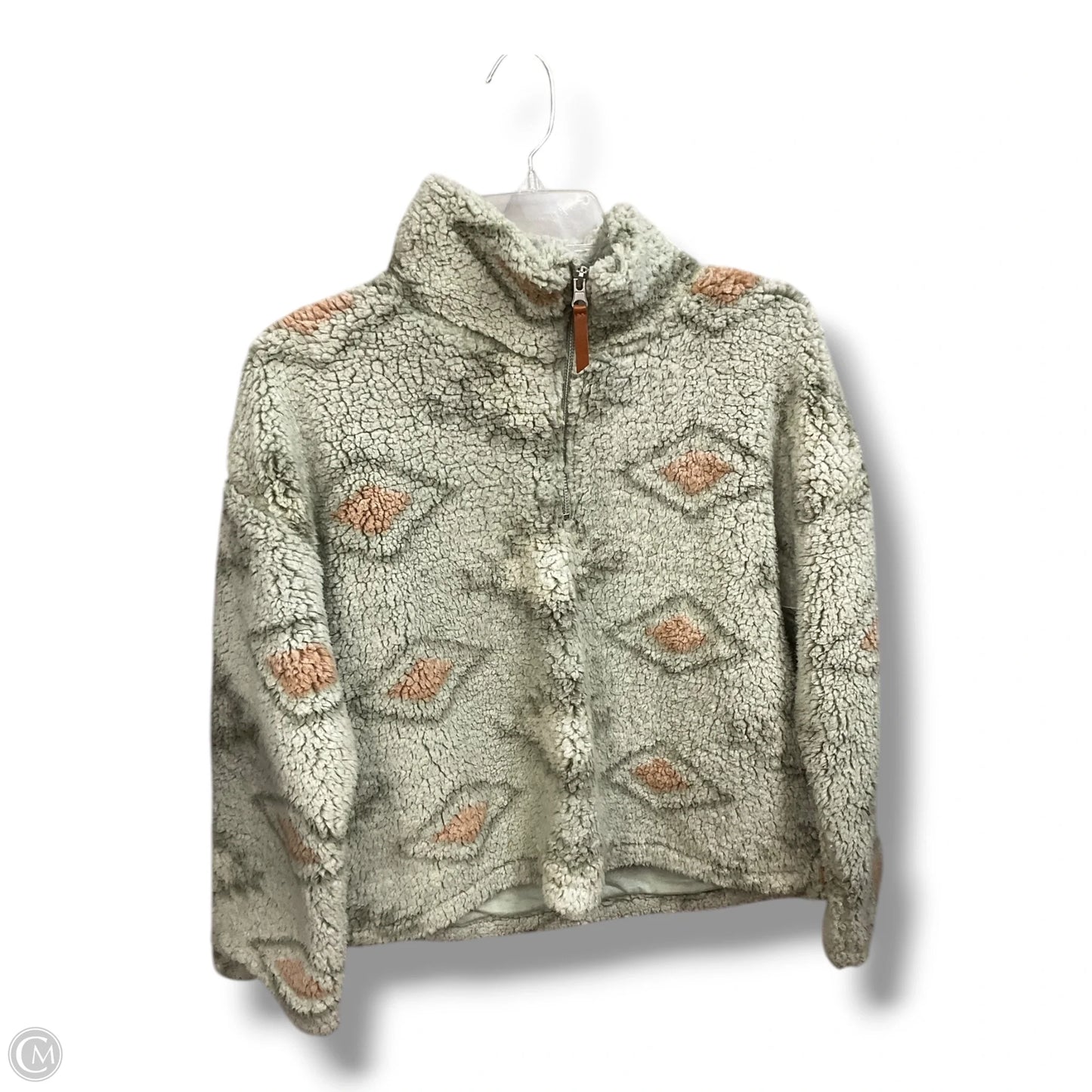 Jacket Faux Fur & Sherpa By Thread And Supply In Green, Size: S