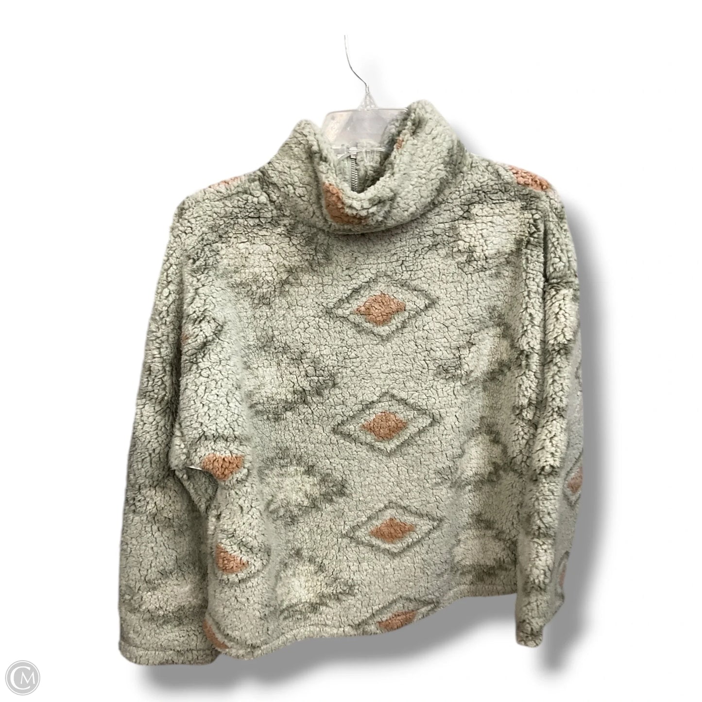 Jacket Faux Fur & Sherpa By Thread And Supply In Green, Size: S