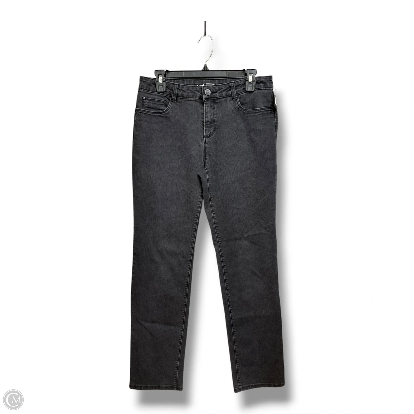 Jeans Straight By Croft And Barrow In Black Denim, Size: 6