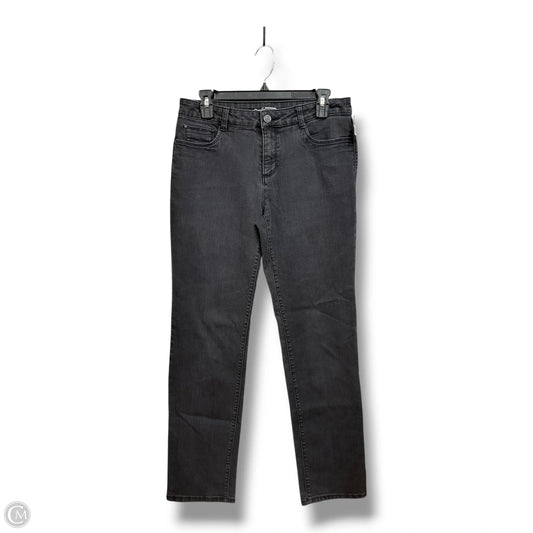 Jeans Straight By Croft And Barrow In Black Denim, Size: 6