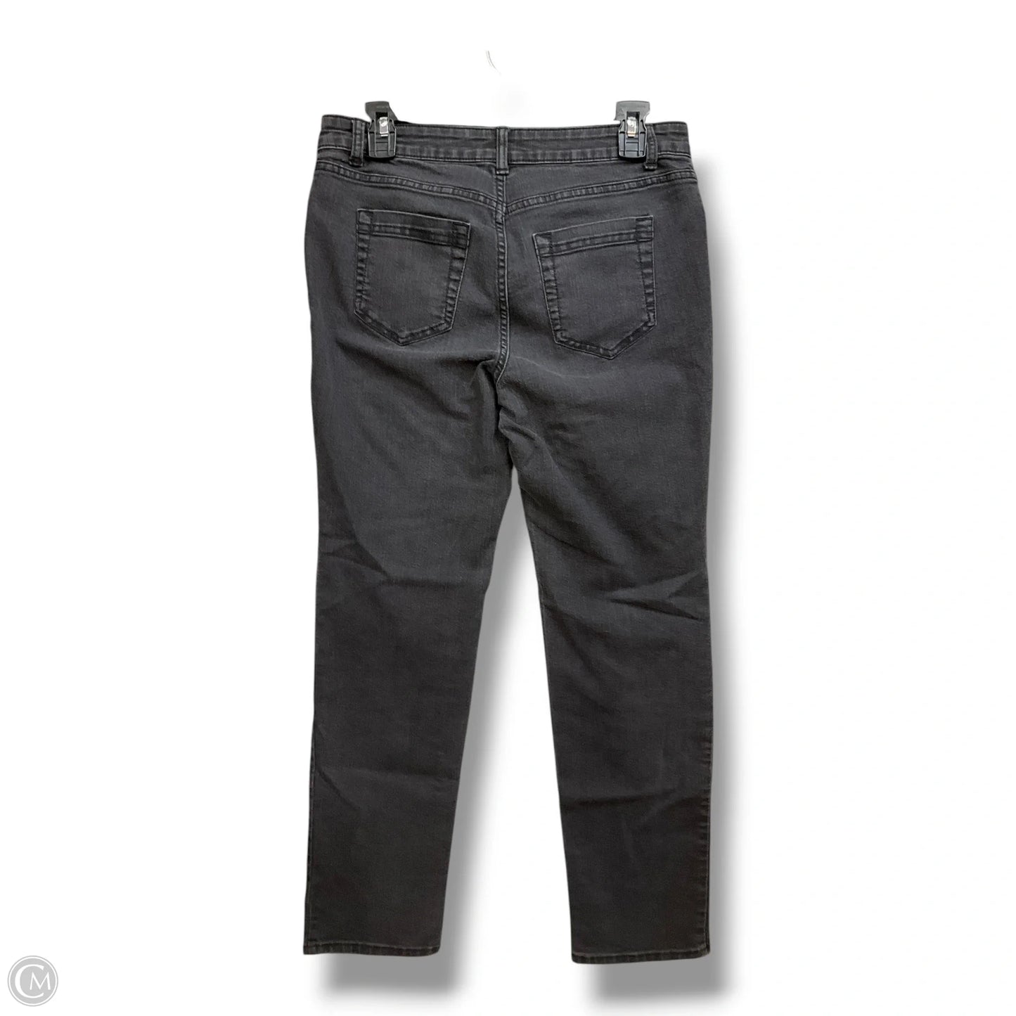Jeans Straight By Croft And Barrow In Black Denim, Size: 6