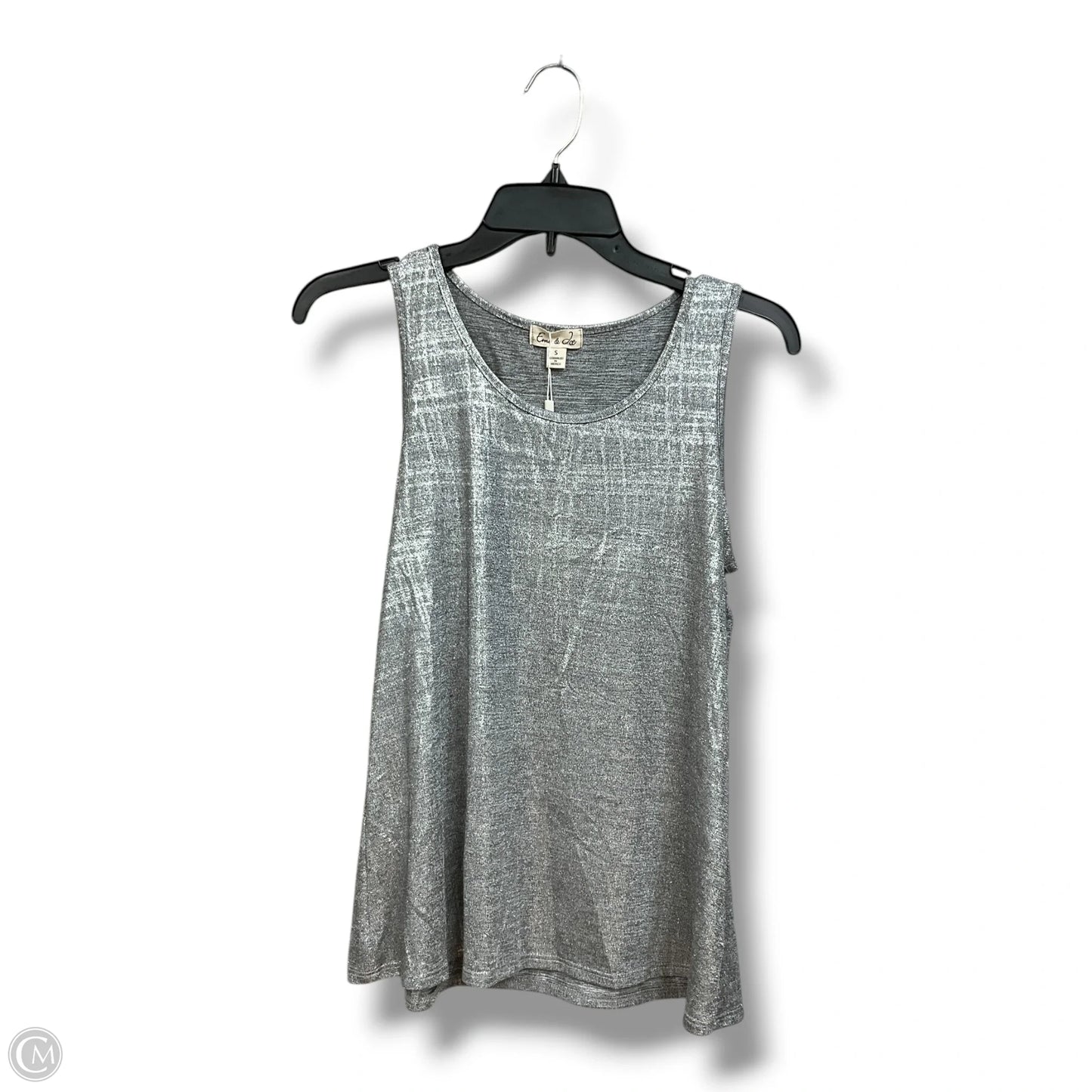 Top Sleeveless By Clothes Mentor In Silver, Size: S