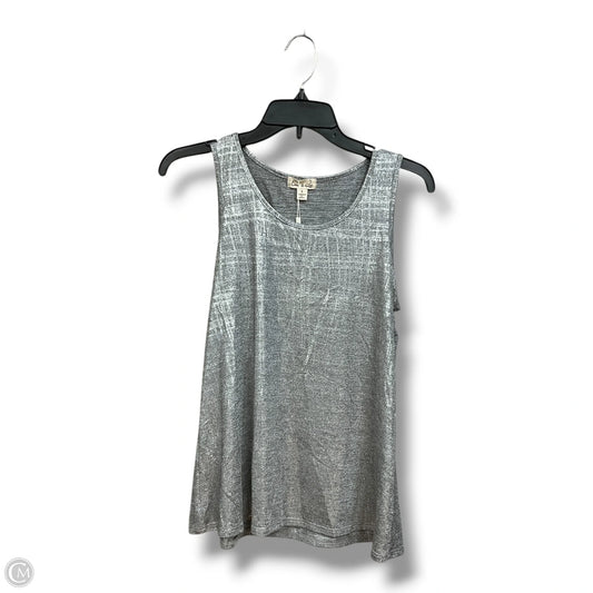 Top Sleeveless By Clothes Mentor In Silver, Size: S