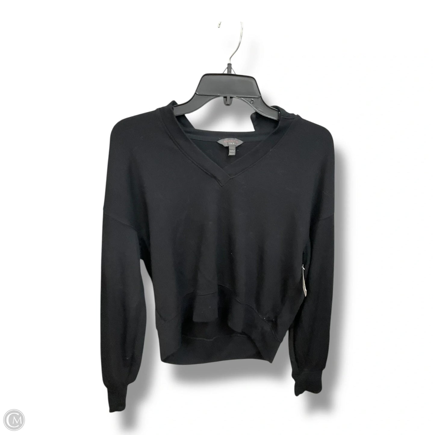Athletic Top Long Sleeve Collar By Danskin In Black, Size: S