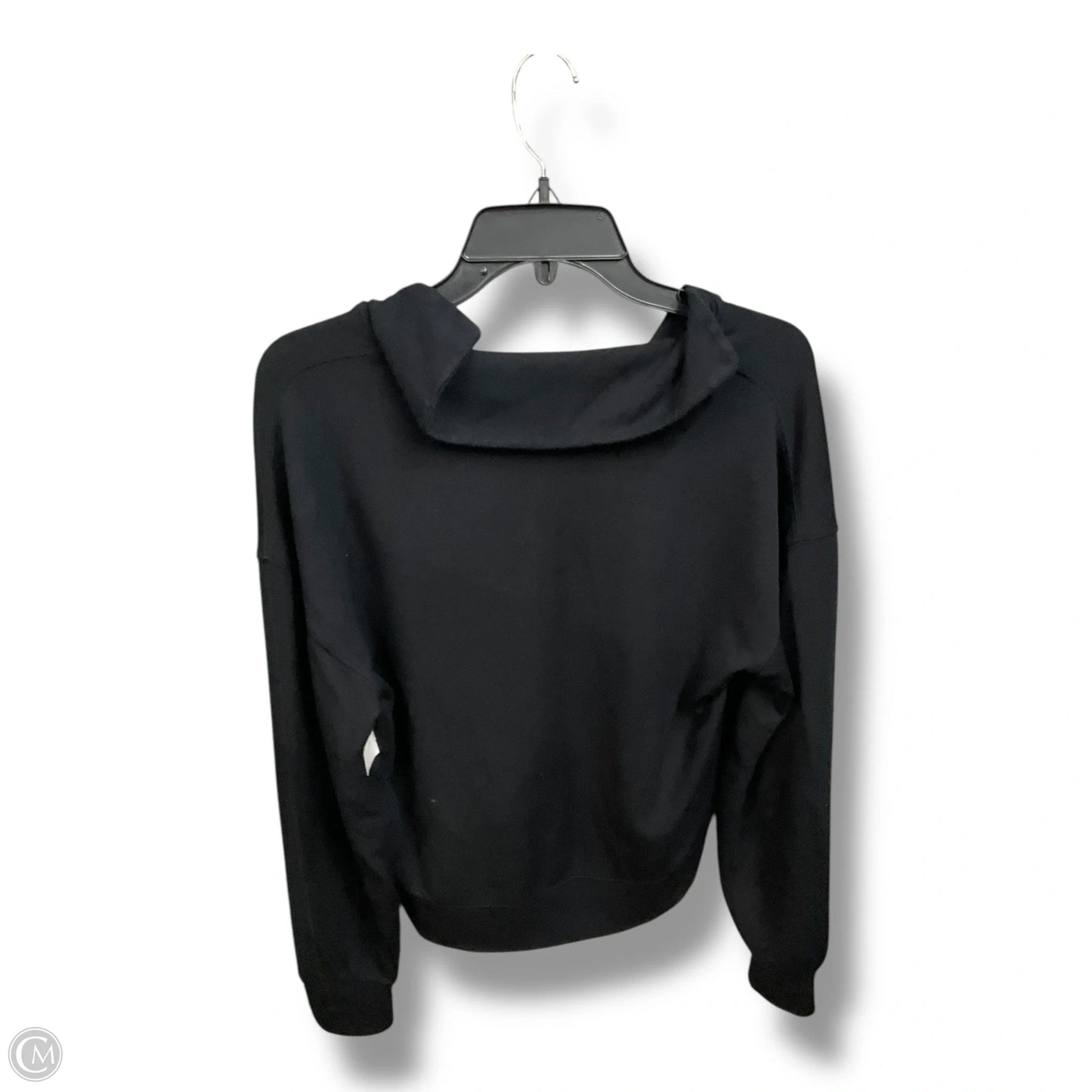Athletic Top Long Sleeve Collar By Danskin In Black, Size: S