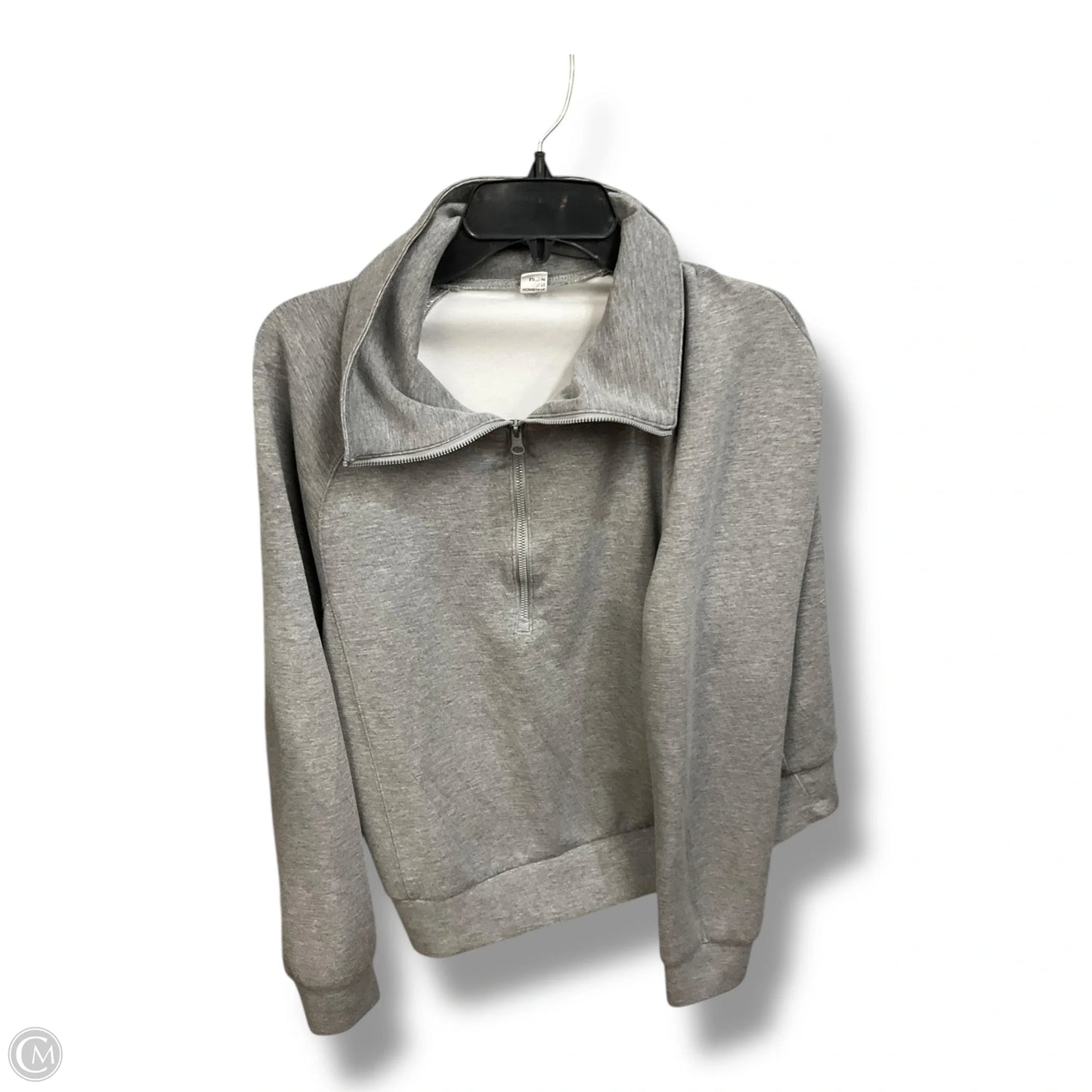 Sweatshirt Collar By Anrabess In Grey, Size: M