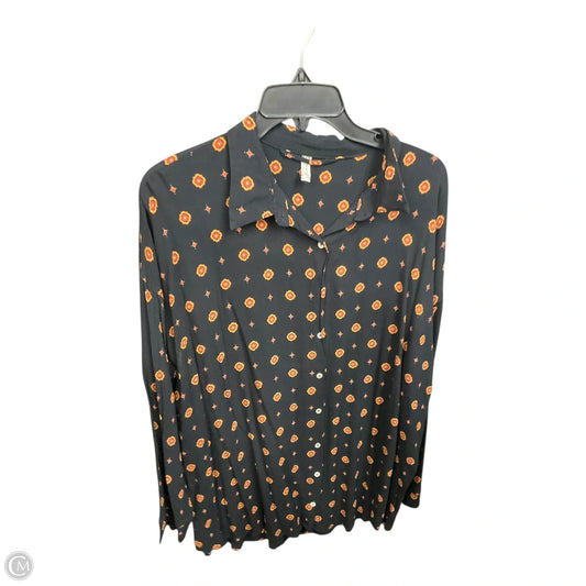 Blouse Long Sleeve By Free People In Multi-colored, Size: M