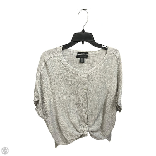 Top Short Sleeve By Tahari In Grey, Size: L