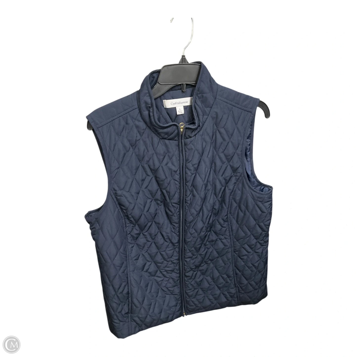 Vest Puffer & Quilted By Croft And Barrow In Navy, Size: L