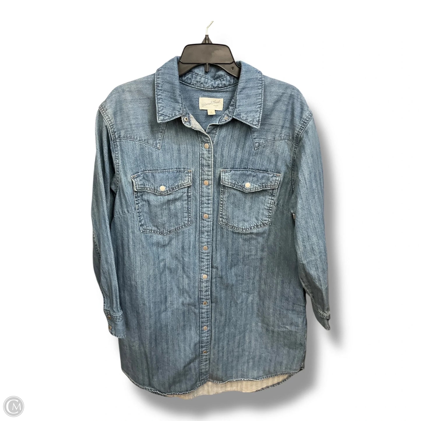 Dress Casual Short By Universal Thread In Blue Denim, Size: M