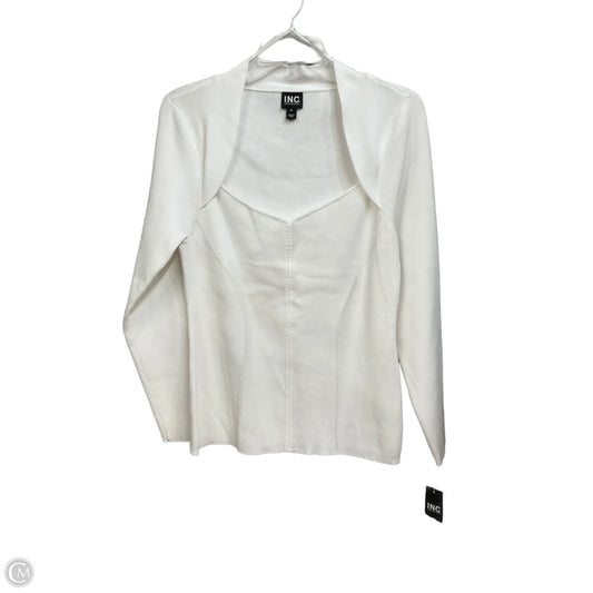 Top Long Sleeve Basic By Inc In White, Size: Xl