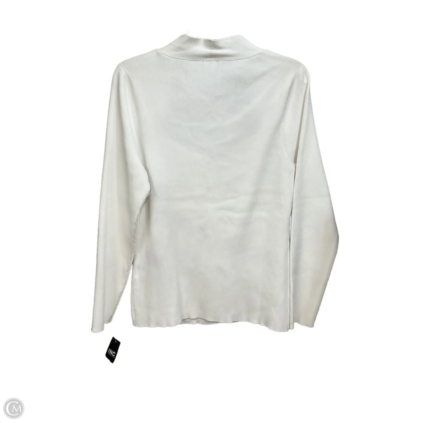 Top Long Sleeve Basic By Inc In White, Size: Xl