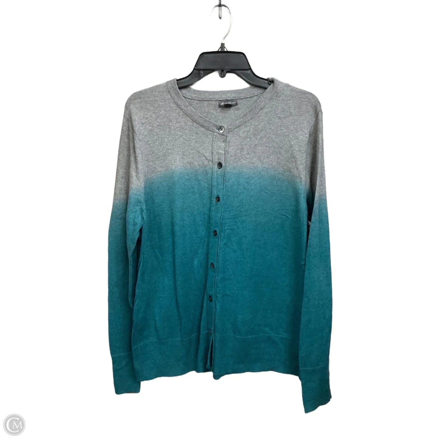 Cardigan By Eddie Bauer In Ombre Print, Size: Xl