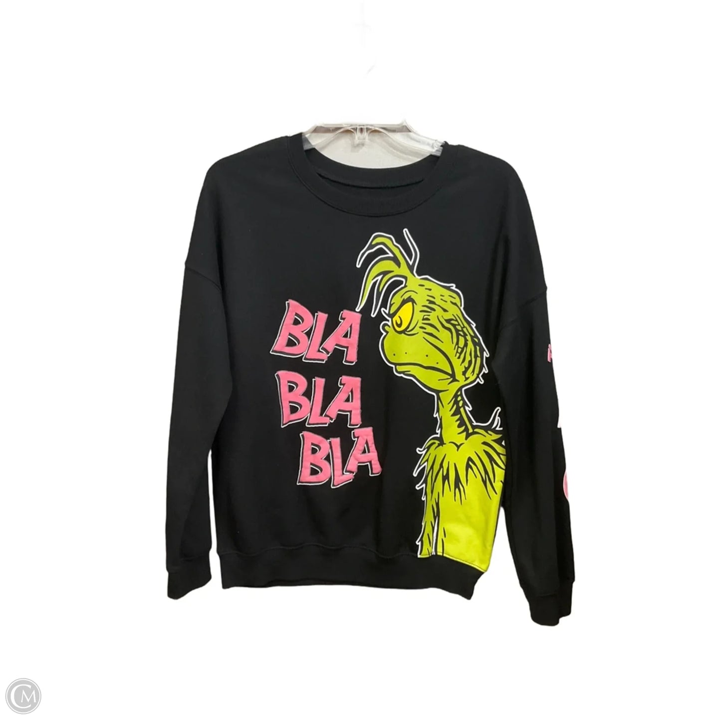 Sweatshirt Crewneck By Clothes Mentor In Black, Size: M