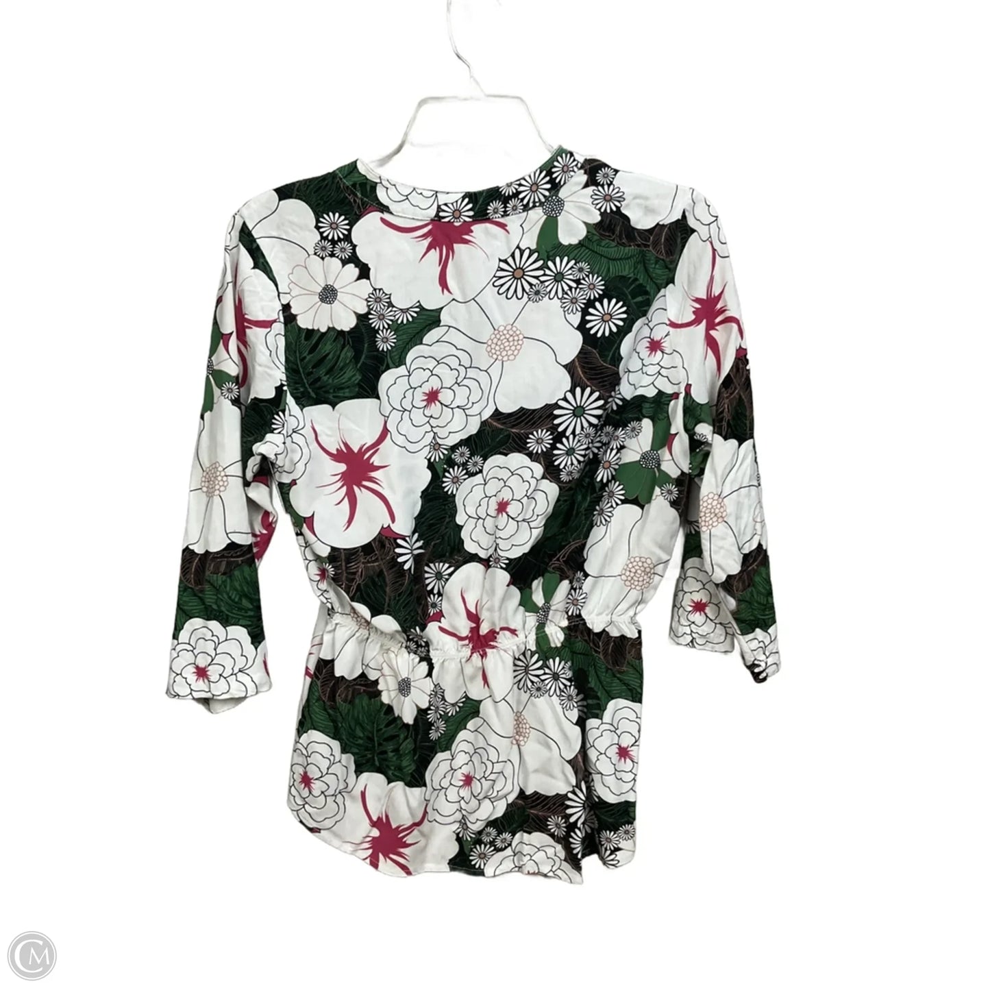 Top 3/4 Sleeve By Clothes Mentor In Floral Print, Size: S