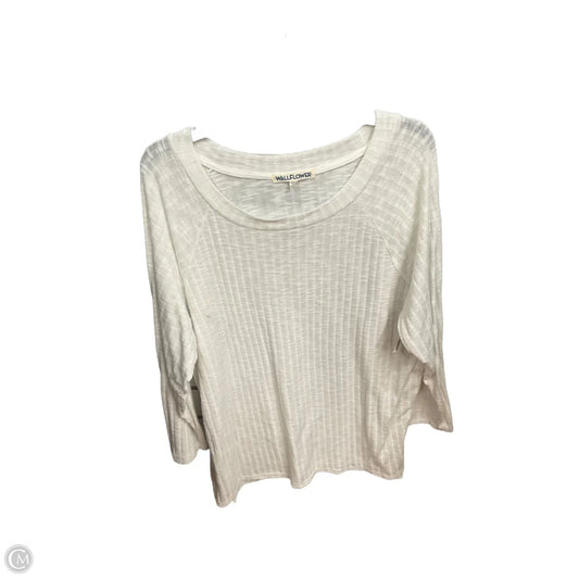 Top Long Sleeve Basic By Wallflower In White, Size: 1x