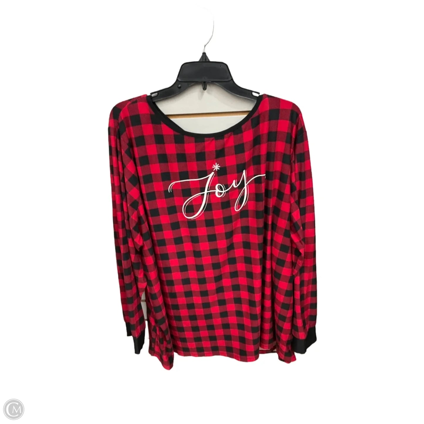 Top Long Sleeve By Croft And Barrow In Plaid Pattern, Size: 3x