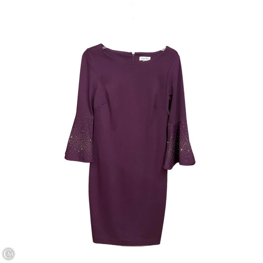 Dress Casual Short By Calvin Klein In Purple, Size: S