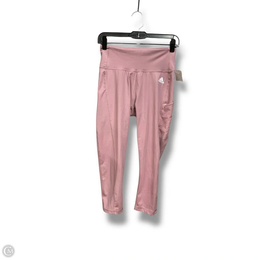 Athletic Leggings Capris By Adidas In Pink, Size: M