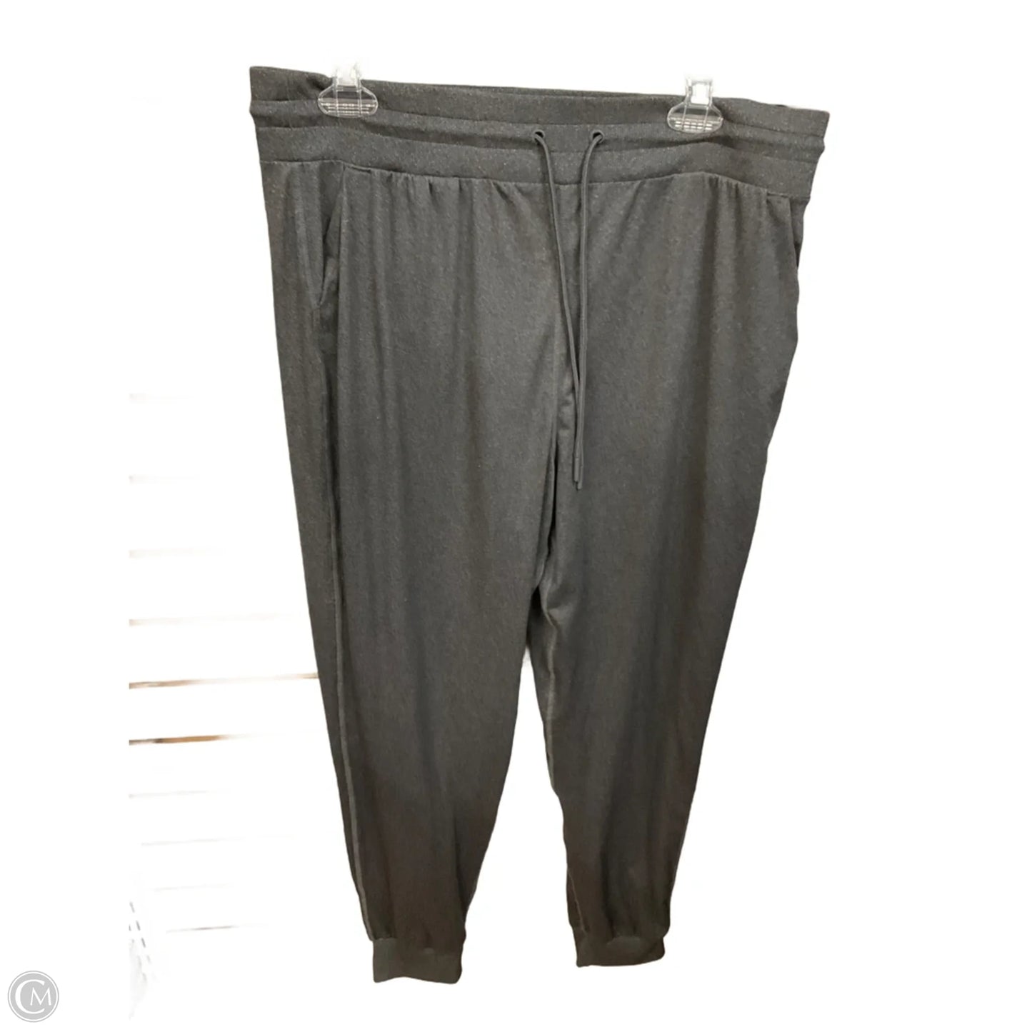Athletic Pants By Crane In Grey, Size: L
