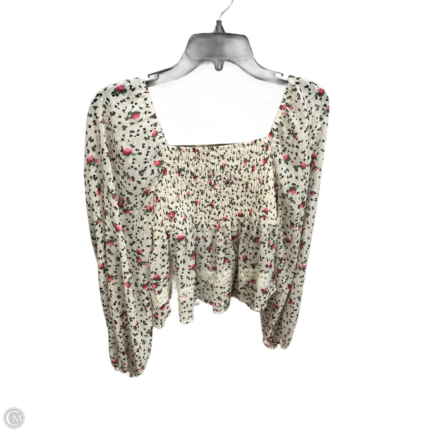 Blouse Long Sleeve By Clothes Mentor In Floral Print, Size: S