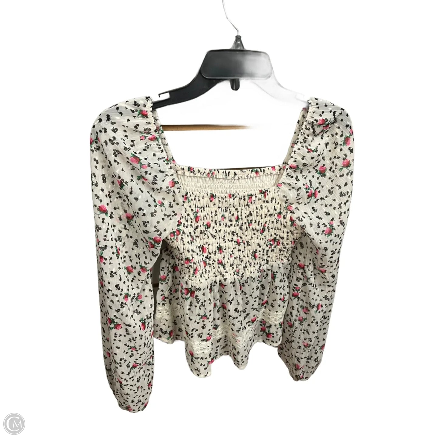 Blouse Long Sleeve By Clothes Mentor In Floral Print, Size: S