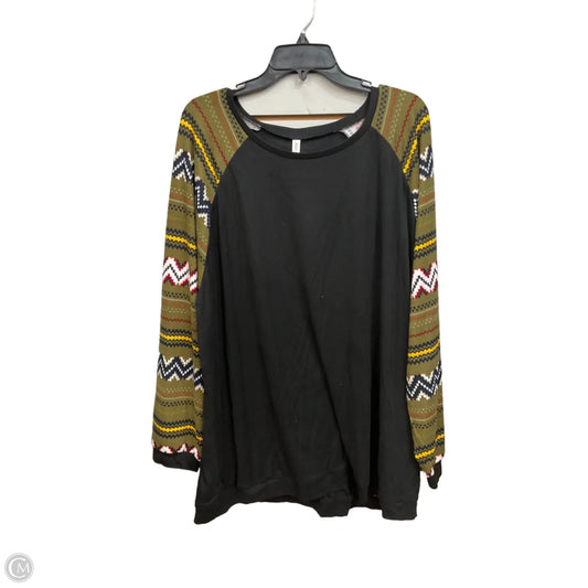 Top Long Sleeve By Clothes Mentor In Black, Size: 4x