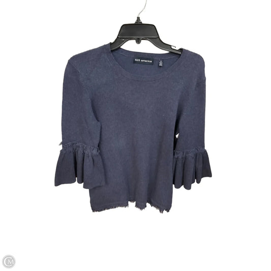 Top 3/4 Sleeve By 525 America In Blue, Size: S