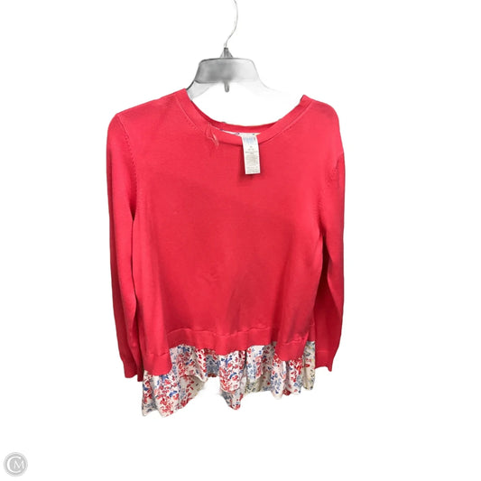 Top Long Sleeve By Time And Tru In Pink, Size: M