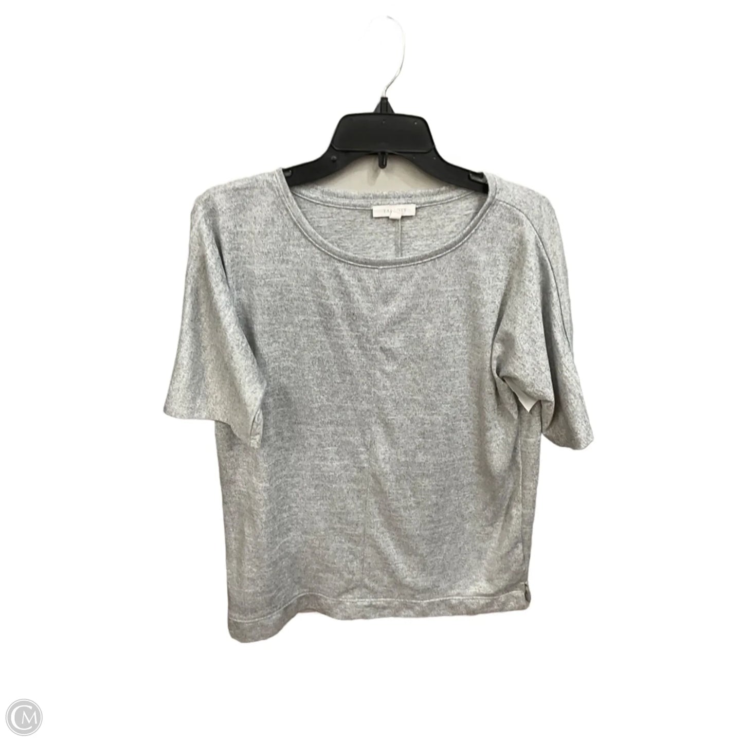 Top Short Sleeve Basic By Talbots In Grey, Size: M