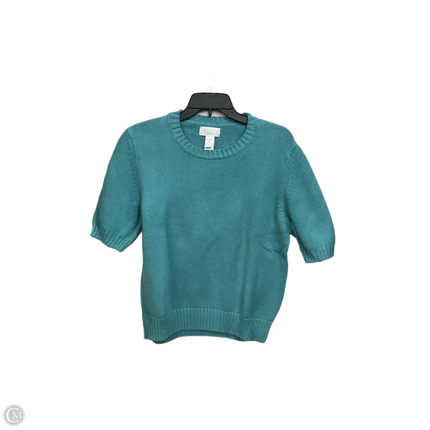Sweater Short Sleeve By Lands End In Teal, Size: M