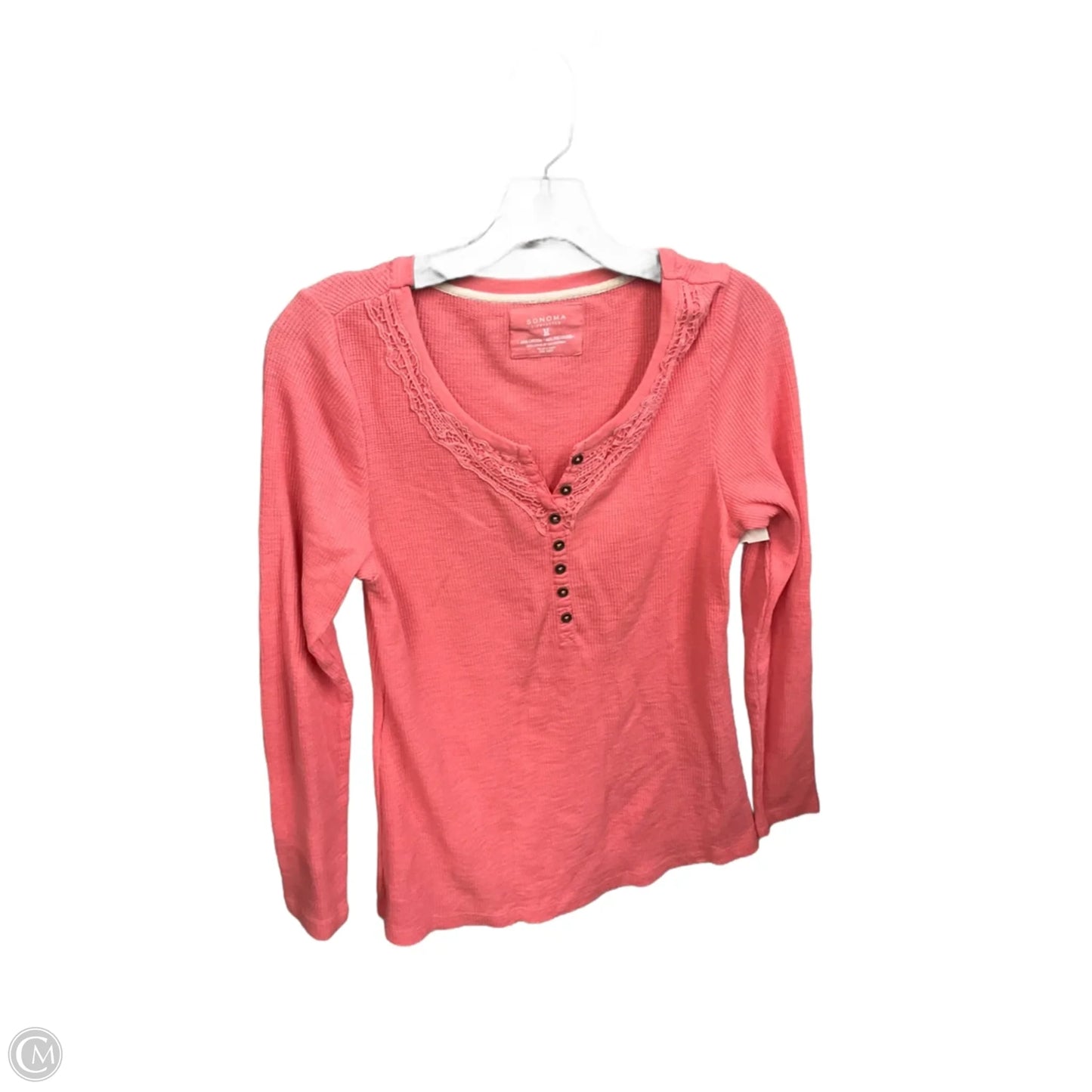 Top Long Sleeve By Sonoma In Pink, Size: M