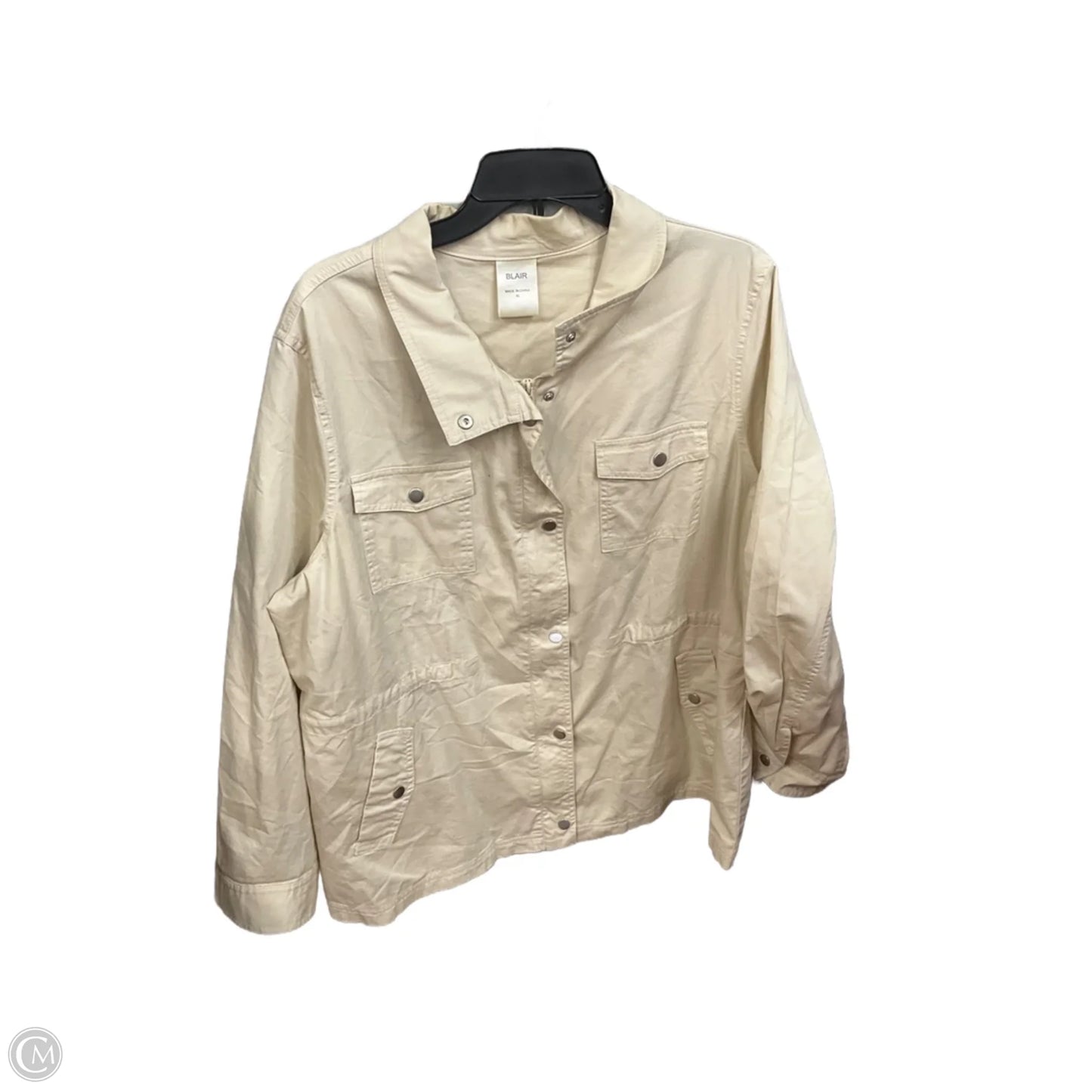 Jacket Shirt By Blair In Tan, Size: Xl