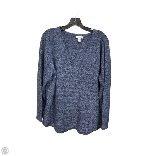 Sweater By Croft And Barrow In Blue, Size: 2x