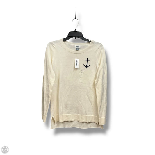 Top Long Sleeve By Old Navy In Cream, Size: S