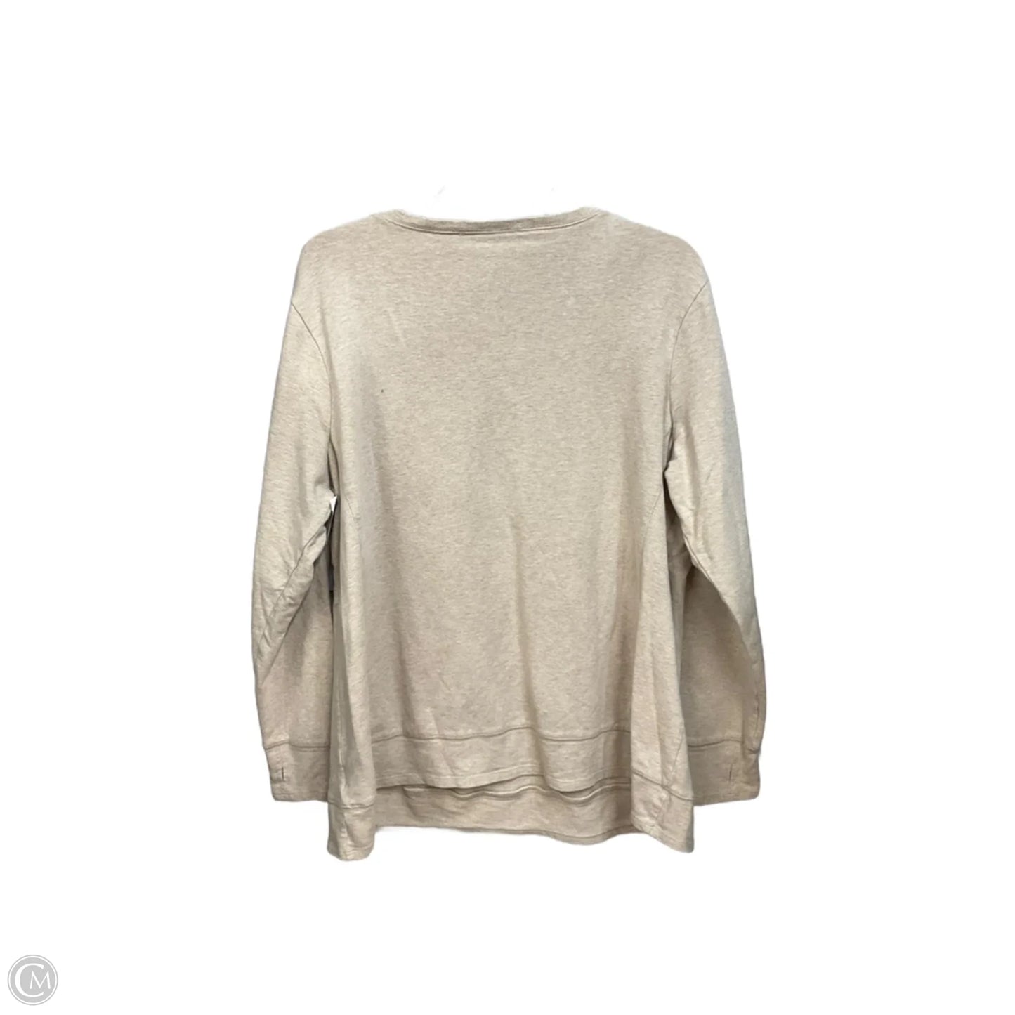 Top Long Sleeve Basic By Philosophy In Tan, Size: 1x