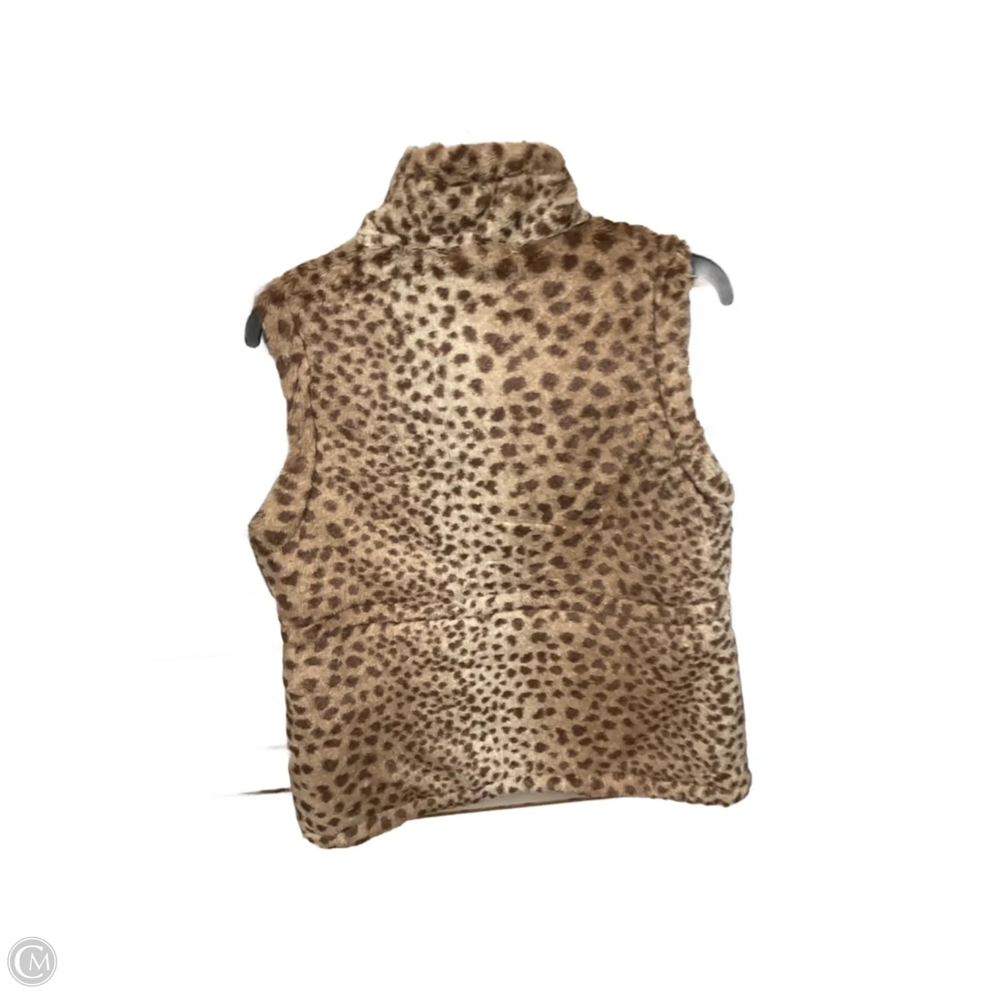 Vest Faux Fur & Sherpa By Clothes Mentor In Animal Print, Size: M