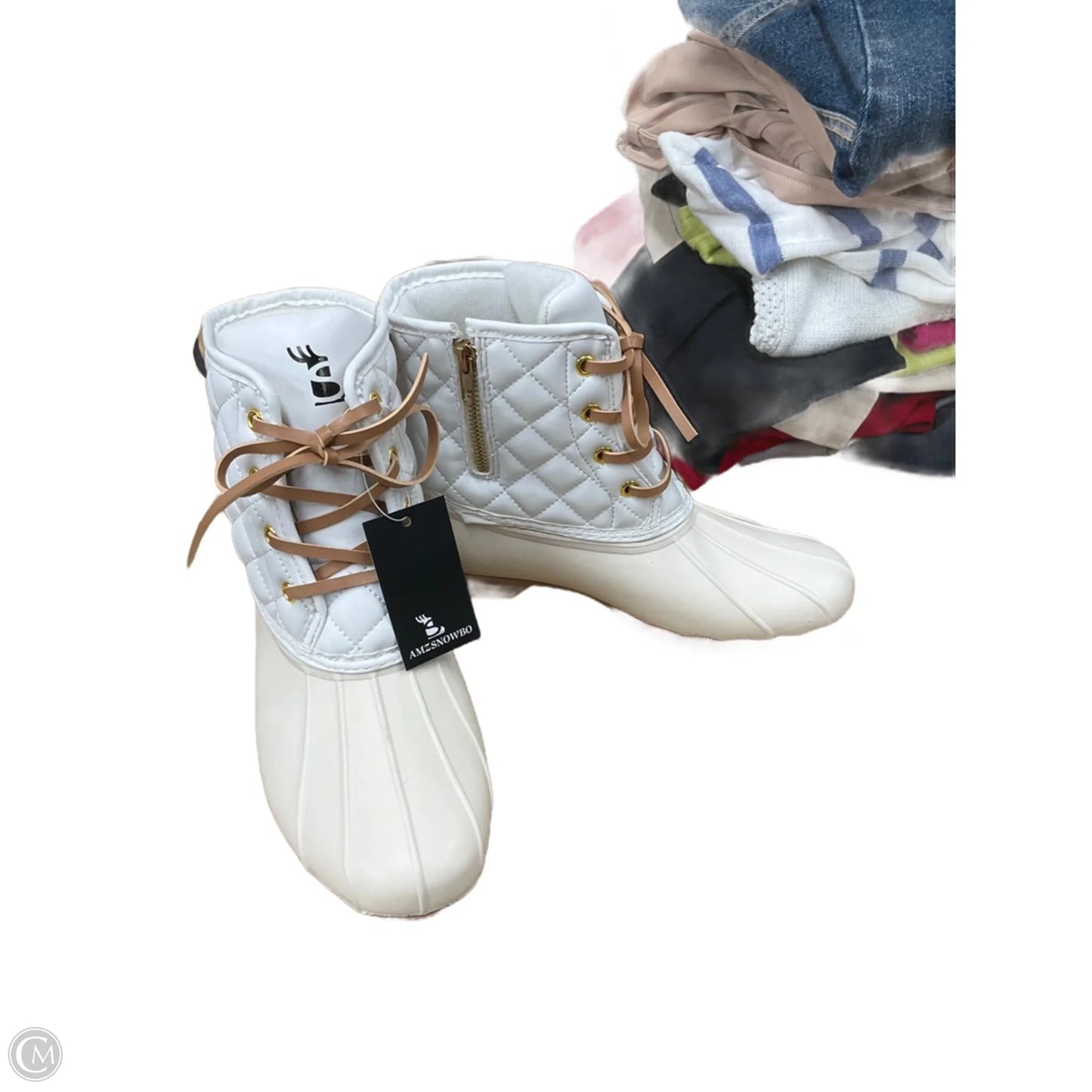 Boots Rain By Cmc In White, Size: 8