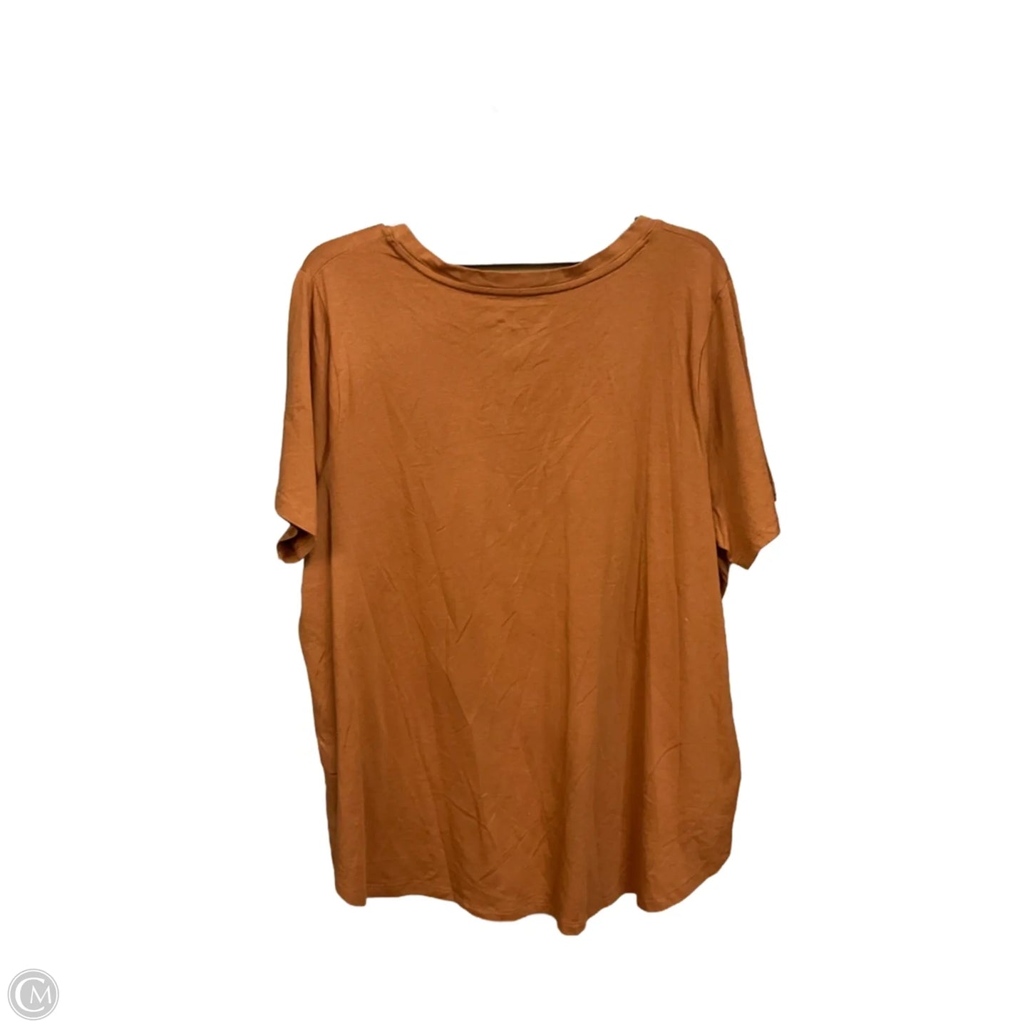 Top Short Sleeve Basic By Ava & Viv In Orange, Size: 2x