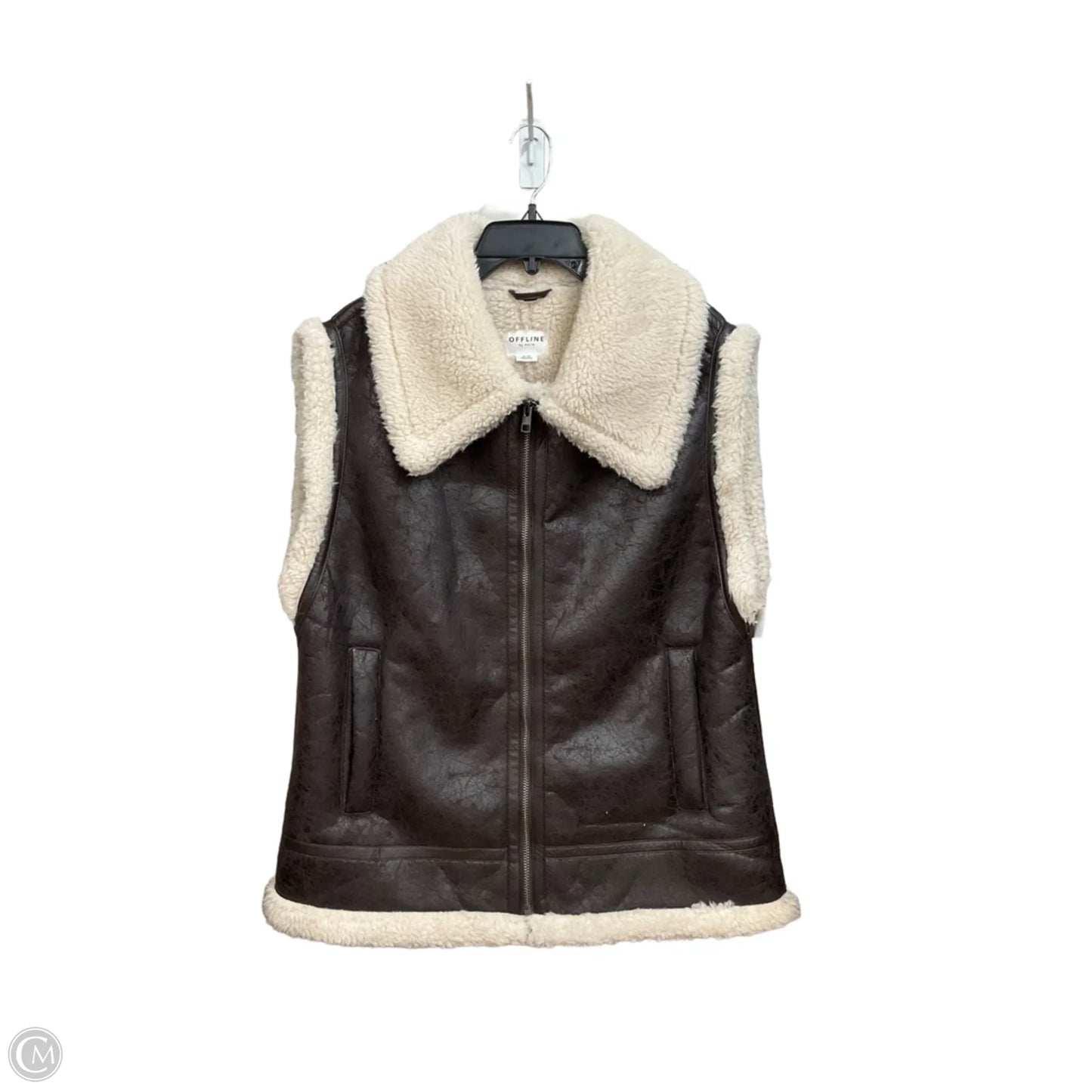Vest Faux Fur & Sherpa By Offline By Aerie In Brown, Size: M