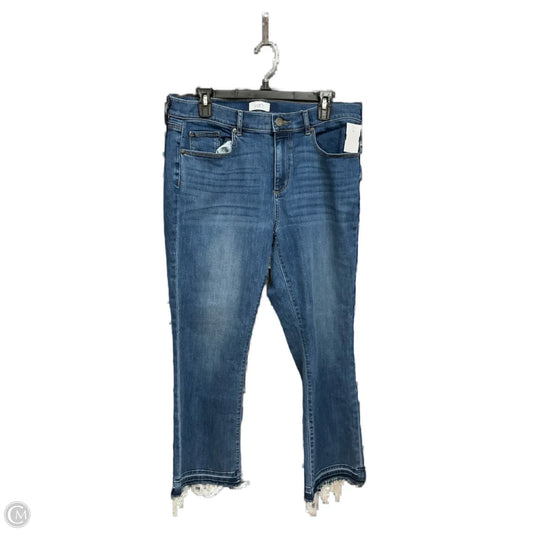 Jeans Straight By Loft In Blue Denim, Size: 12