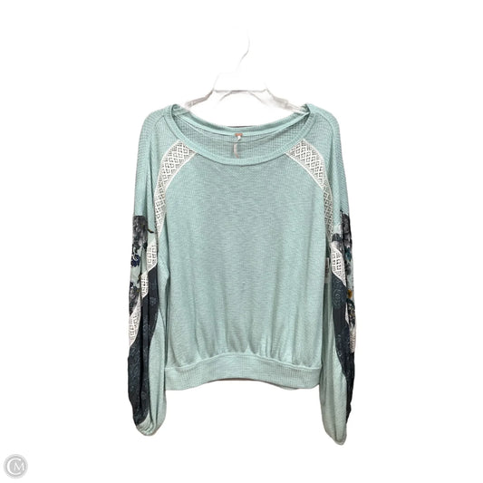 Top Long Sleeve By Free People In Aqua, Size: L