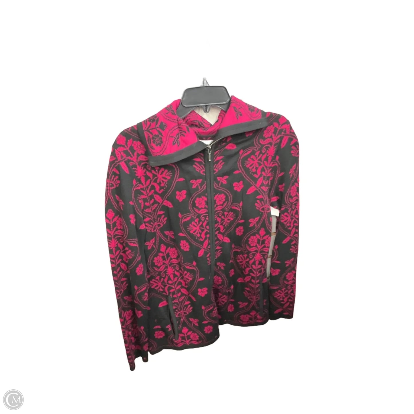 Jacket Other By Chicos In Black & Pink, Size: S