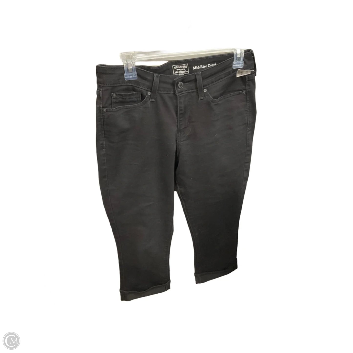 Pants Cropped By Levis Signature In Black, Size: 8